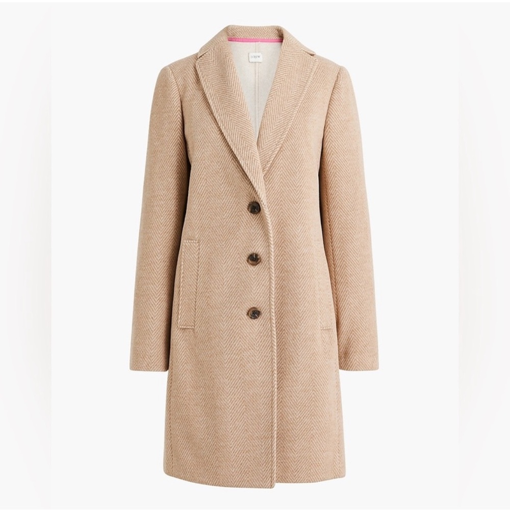 J Crew Factory Taupe and Brown Women's Long Coat